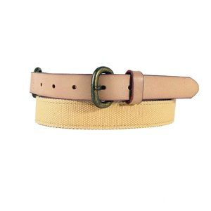 LIEBESKIND Berlin Canvas/Leather Belt Hay/Powder Women's XL/95cm (34"-38")